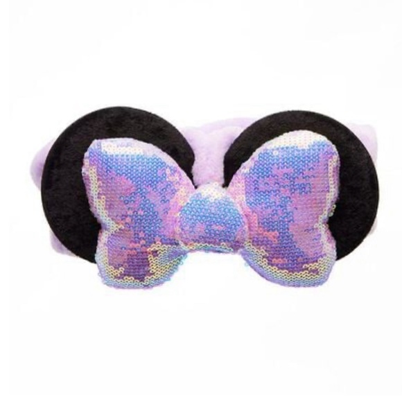 The Crème Shop x Disney Plush Headband w/ Minnie Mouse Signature Bow - Picture 3 of 3
